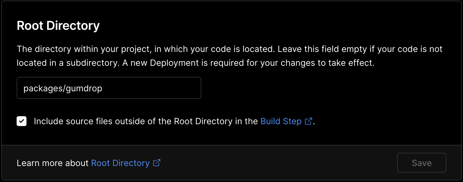 Root Directory Settings